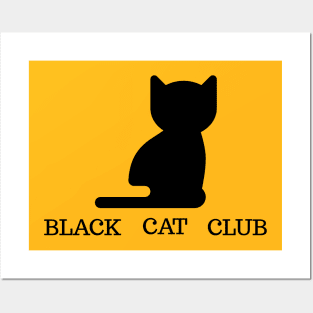 black cat club Posters and Art